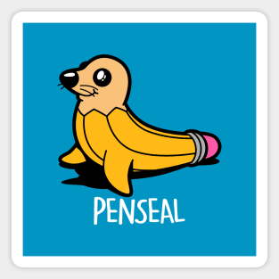 Funny Cute Sea Lion Kawaii Seal Original Cartoon Pun Gift For Kids Magnet